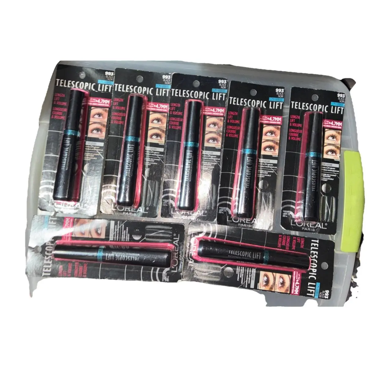 L`oreal Paris Telescopic Lift Mascara Waterproof Black 0.33oz 7 Pack - Black