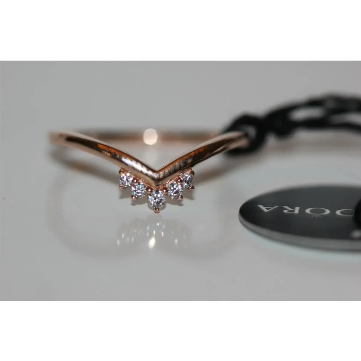 Pandora Rose™ Tiara Wishbone Ring Fall 2019 188282CZ Box