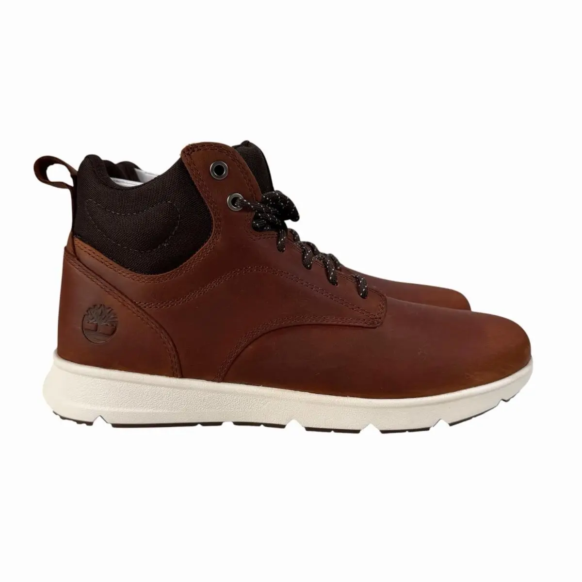 Timberland Parker Street Mid Lace Rust Full Grain Sneaker Shoes Men`s Size 9 M