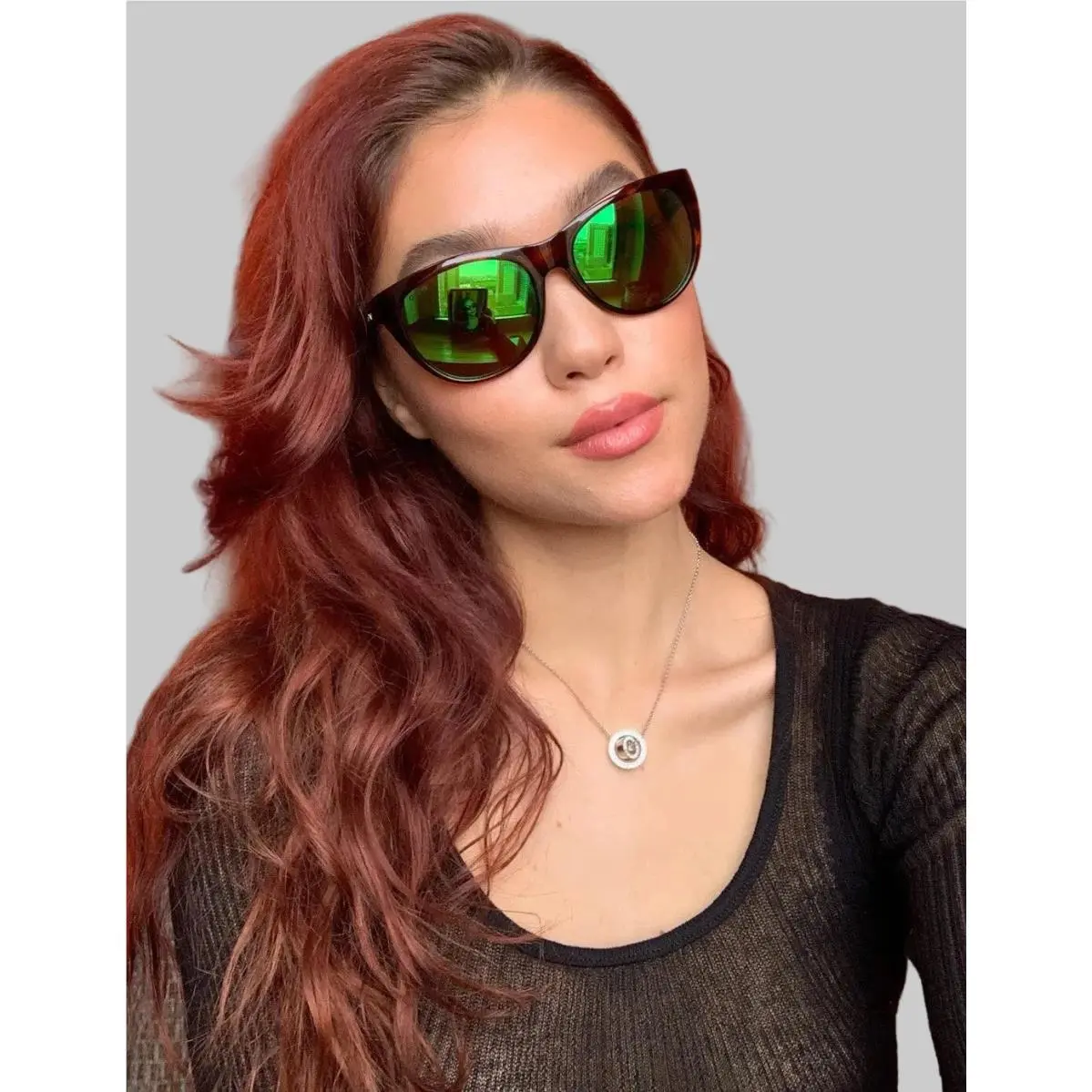 Polarized Revo RE173 Tortoise Cat Eye Mirrored Women`s Sunglasses