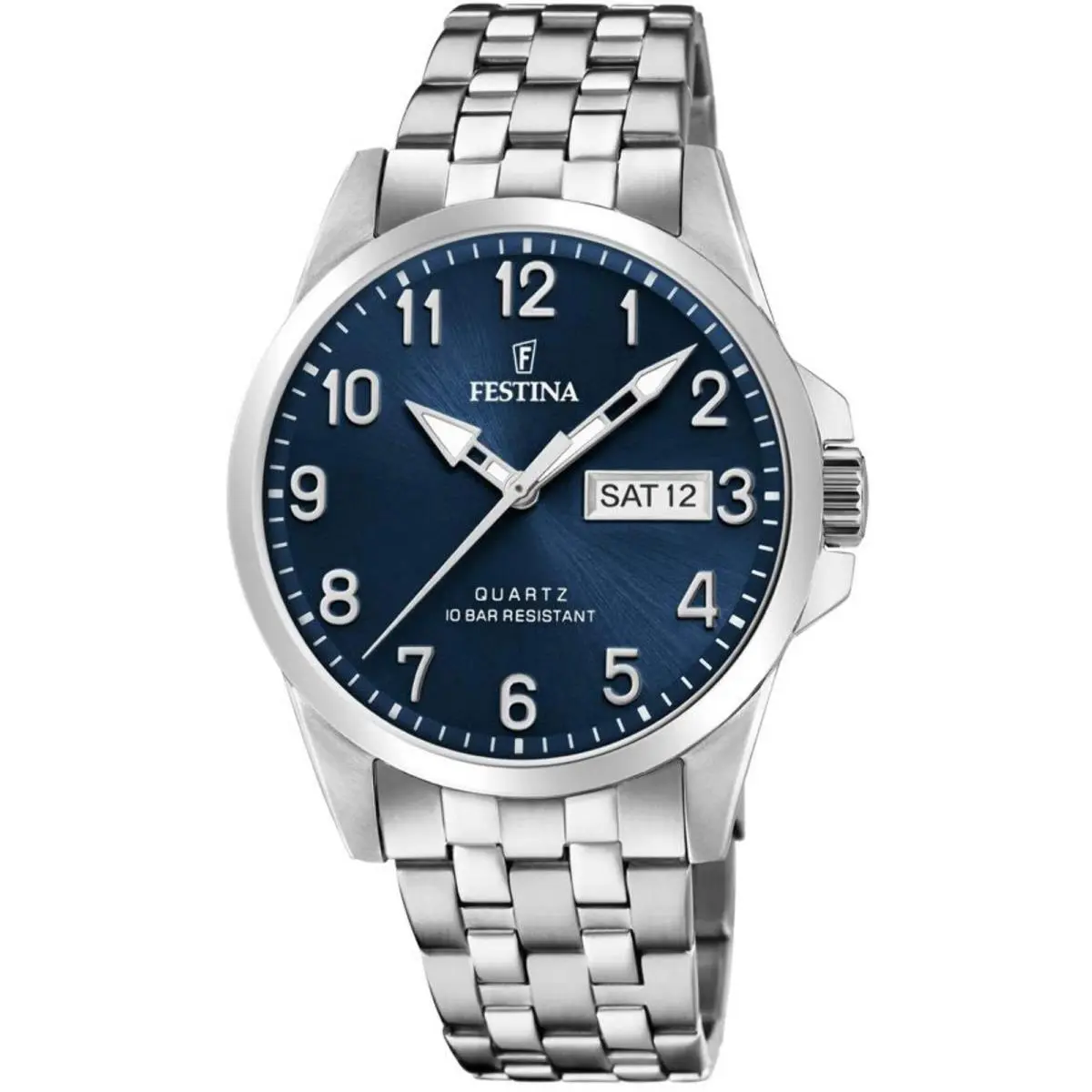 Festina Classic Blue / Stainless Steel Blue Dial Wristwatch F20357-C