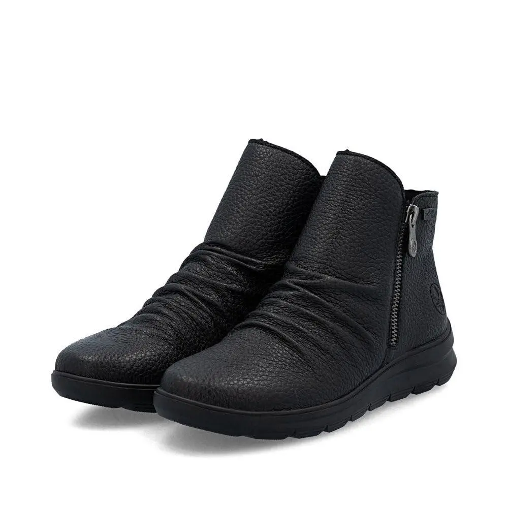 Rieker Z0056 Berta Women`s Ankle Boots Schwarz 6-6.5 M US