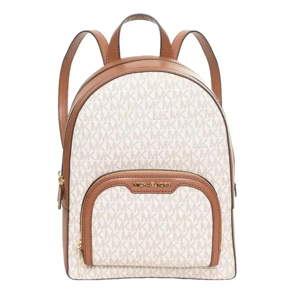 Jaycee Medium Zip Pocket Backpack Vanilla by Michael Kors