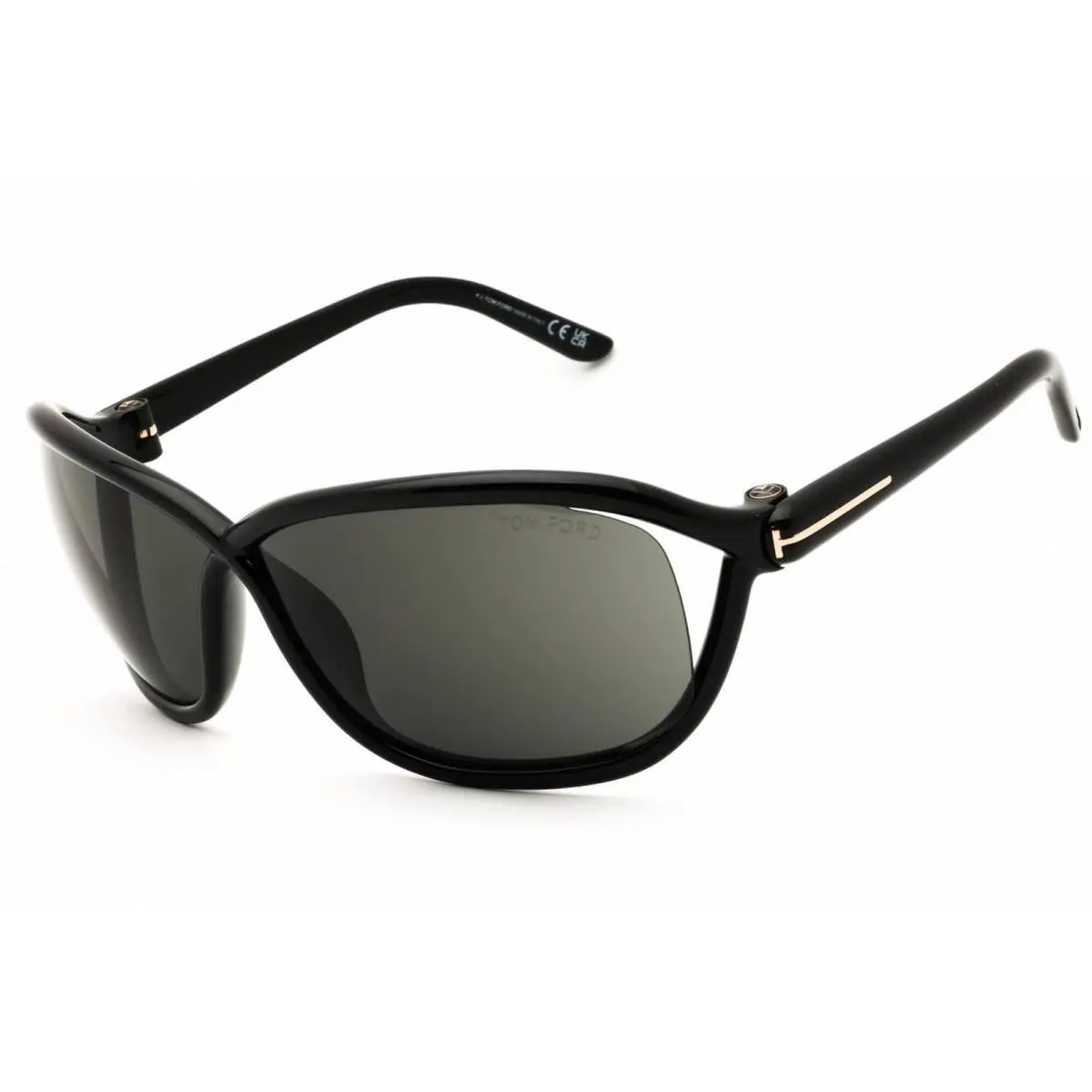 Tom Ford Women`s Sunglasses Shiny Black Injected Propionate Frame FT1069 01A