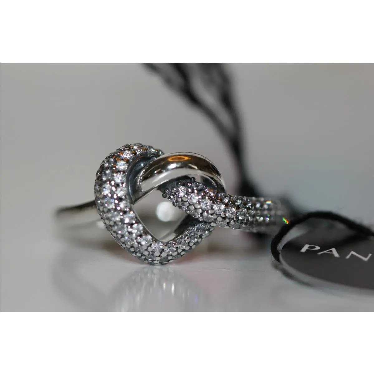 2019 Knotted Heart Ring 198086cz Box Bagtag by Pandora