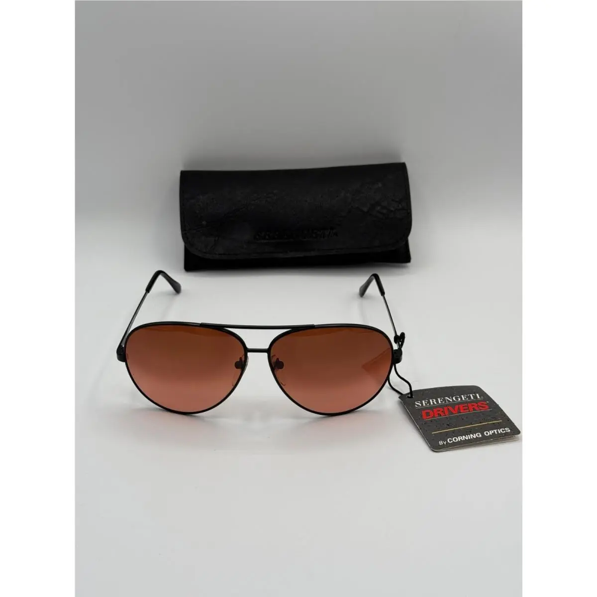 Vintage 1992  Drivers 5222R Aviator Sunglasses Nos Corning Glass by Serengeti