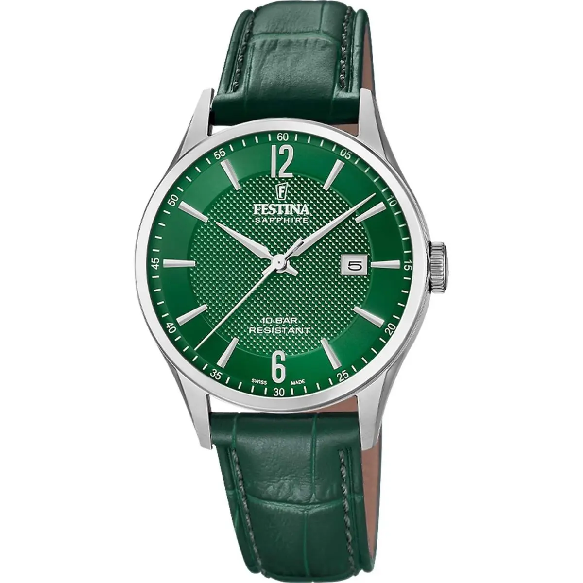 Festina Classic Leather | Green Dial Classic Leather Green Dial Wristwatch F20007-5