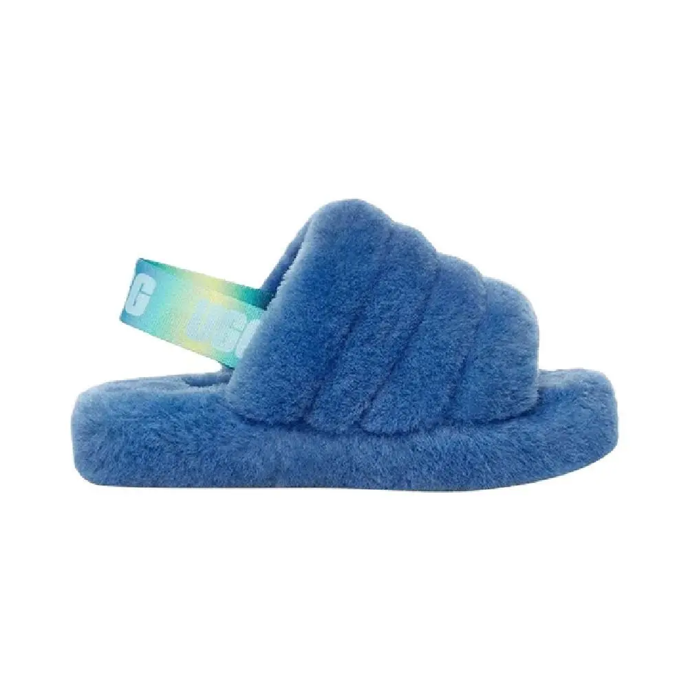 Big Kid`s and Little Kid`s Ugg Fluff Yeah Slide Mystic Blue Gradient