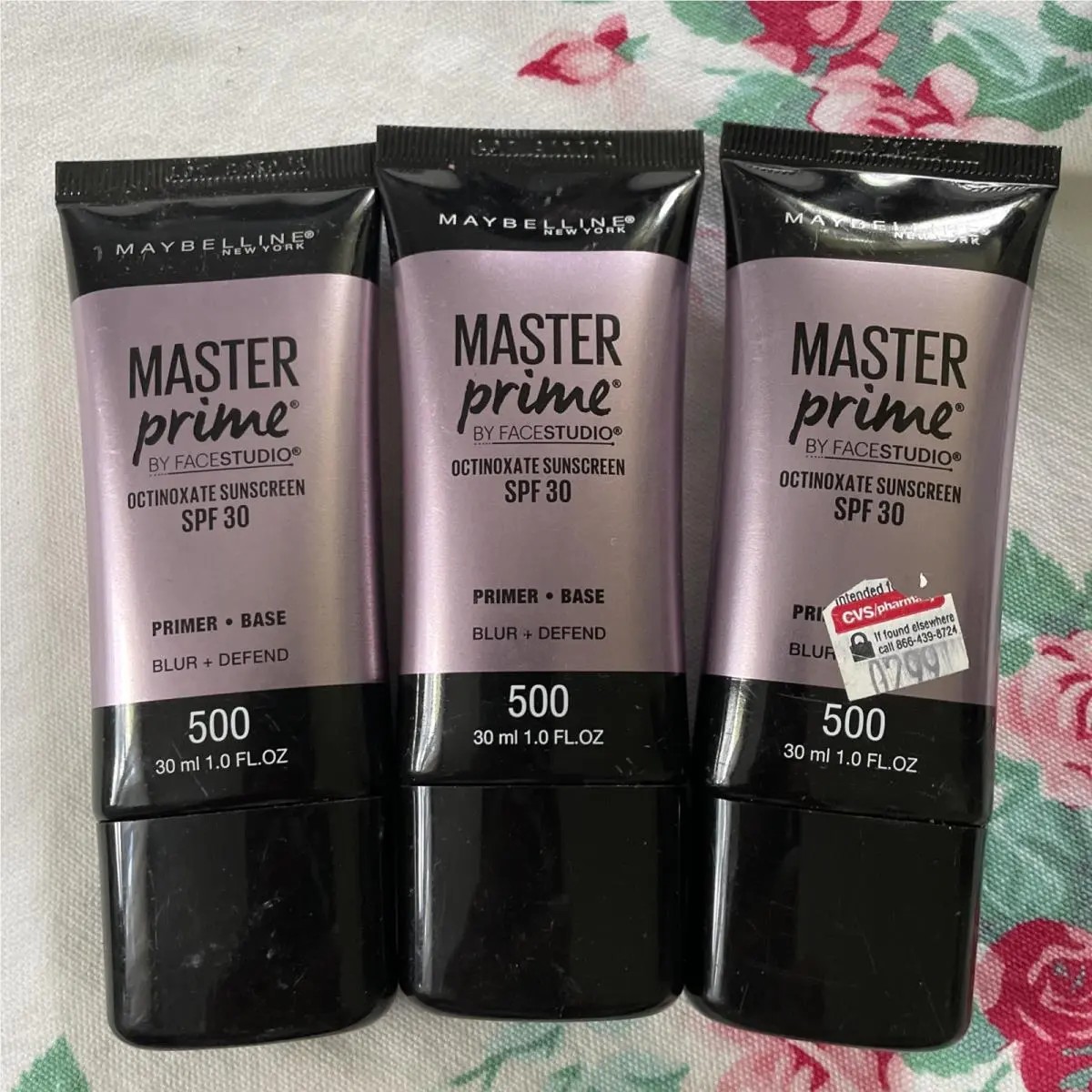 3 Maybelline Master Prime SPF30 500 Primer Base Retired Dated See