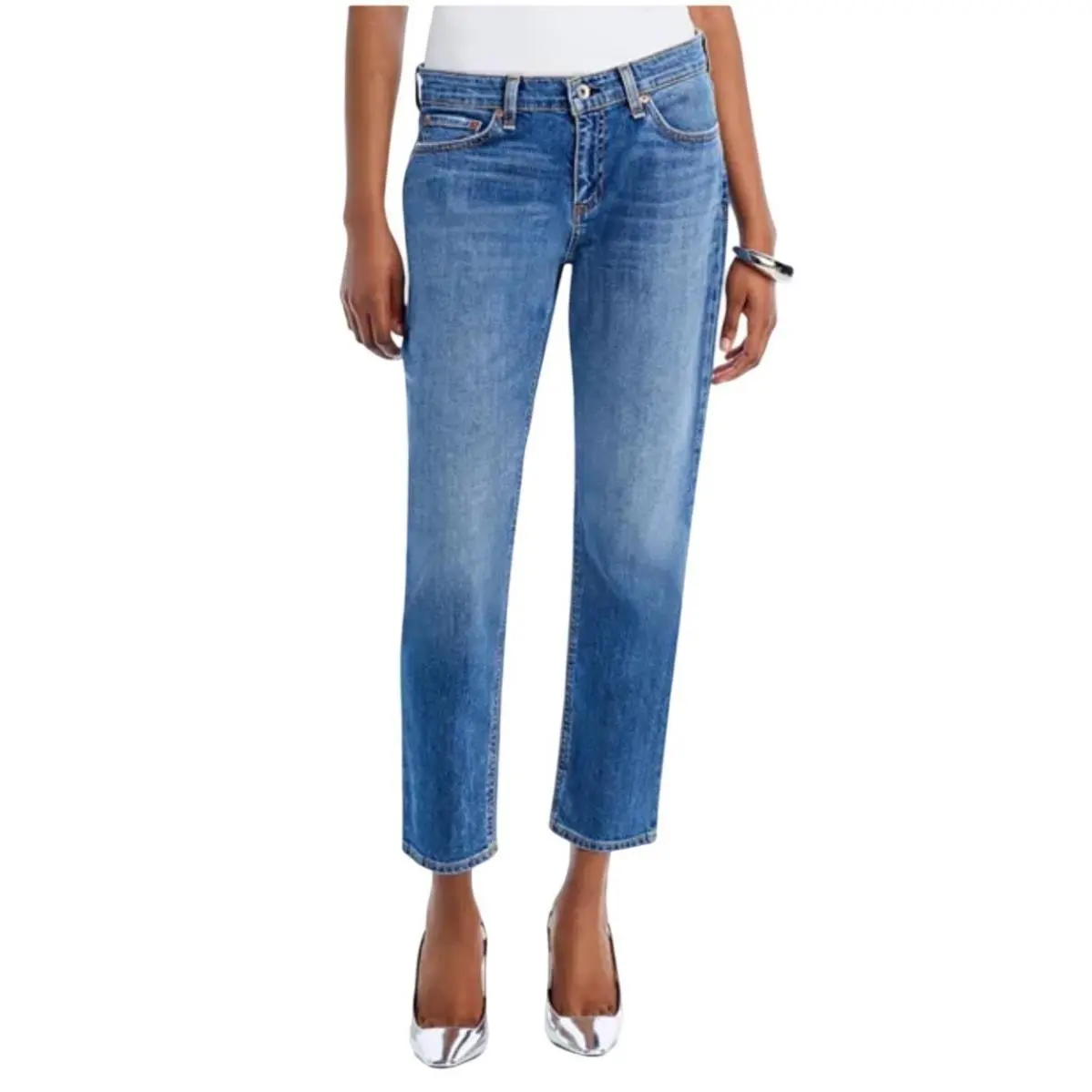 Rag Bone The Dre Low-rise Slim Boyfriend Jeans Julienne Wash 32