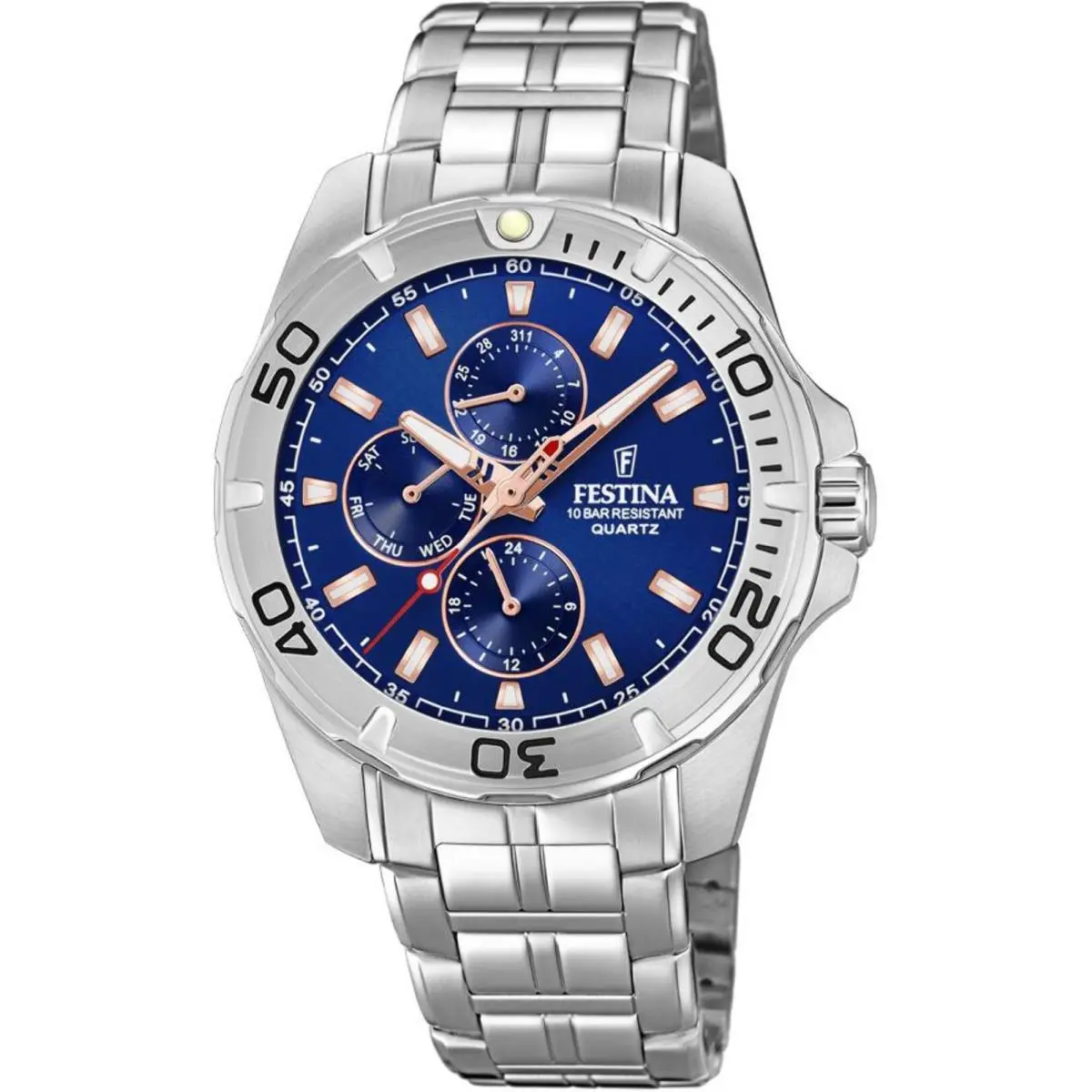 Festina Multifunction Blue / Stainless Steel | Blue Dial Multifunction Blue / Stainless Steel Blue Dial Wristwatch F20445-5