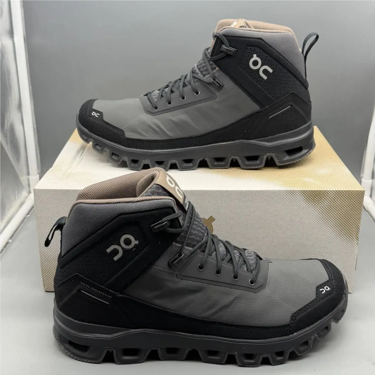 On Cloud Cloudridge Men’s 9 M Trail Hiking Shoes Outdoor Boots ‘eclipse/black’