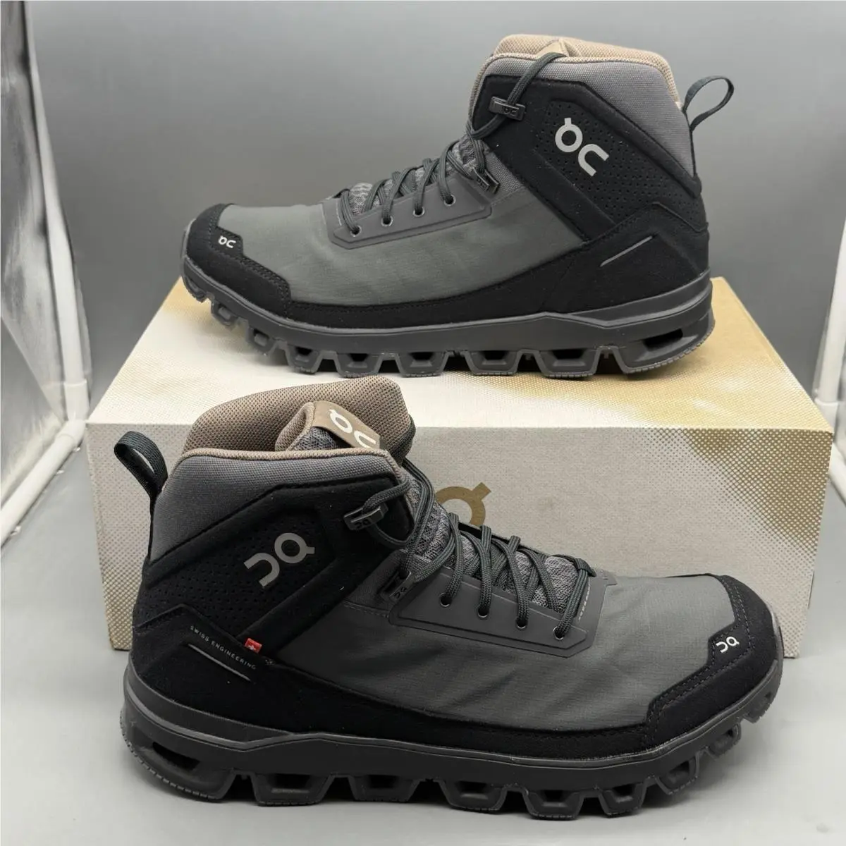 On Cloud Cloudridge Men’s 9 M Trail Hiking Shoes Outdoor Boots ‘eclipse/black’