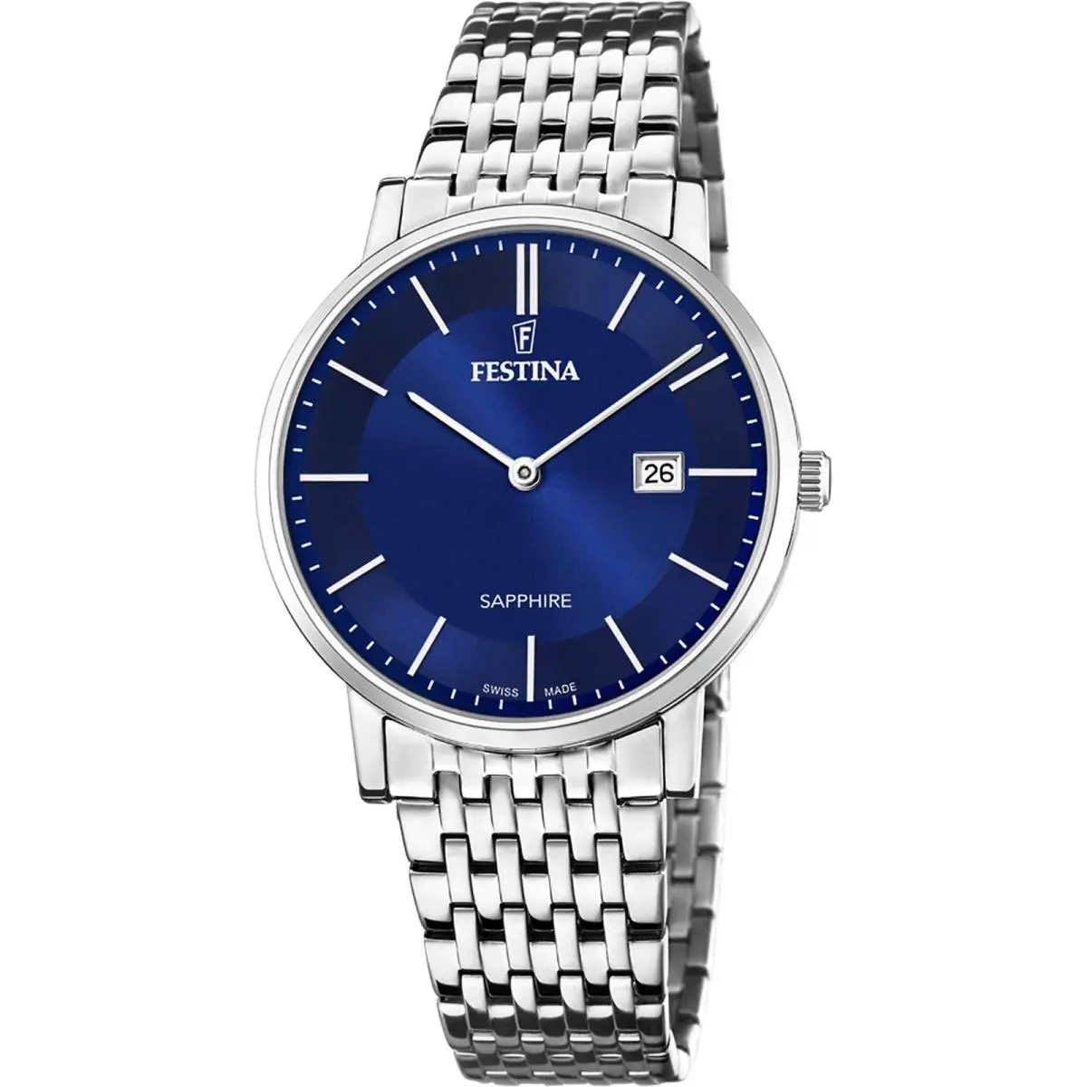 Festina Classic Blue / Stainless Steel Blue Dial Wristwatch F20018-2