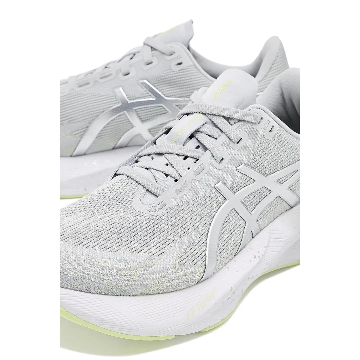 Asics shoes - Platinum/Glow Green 11
