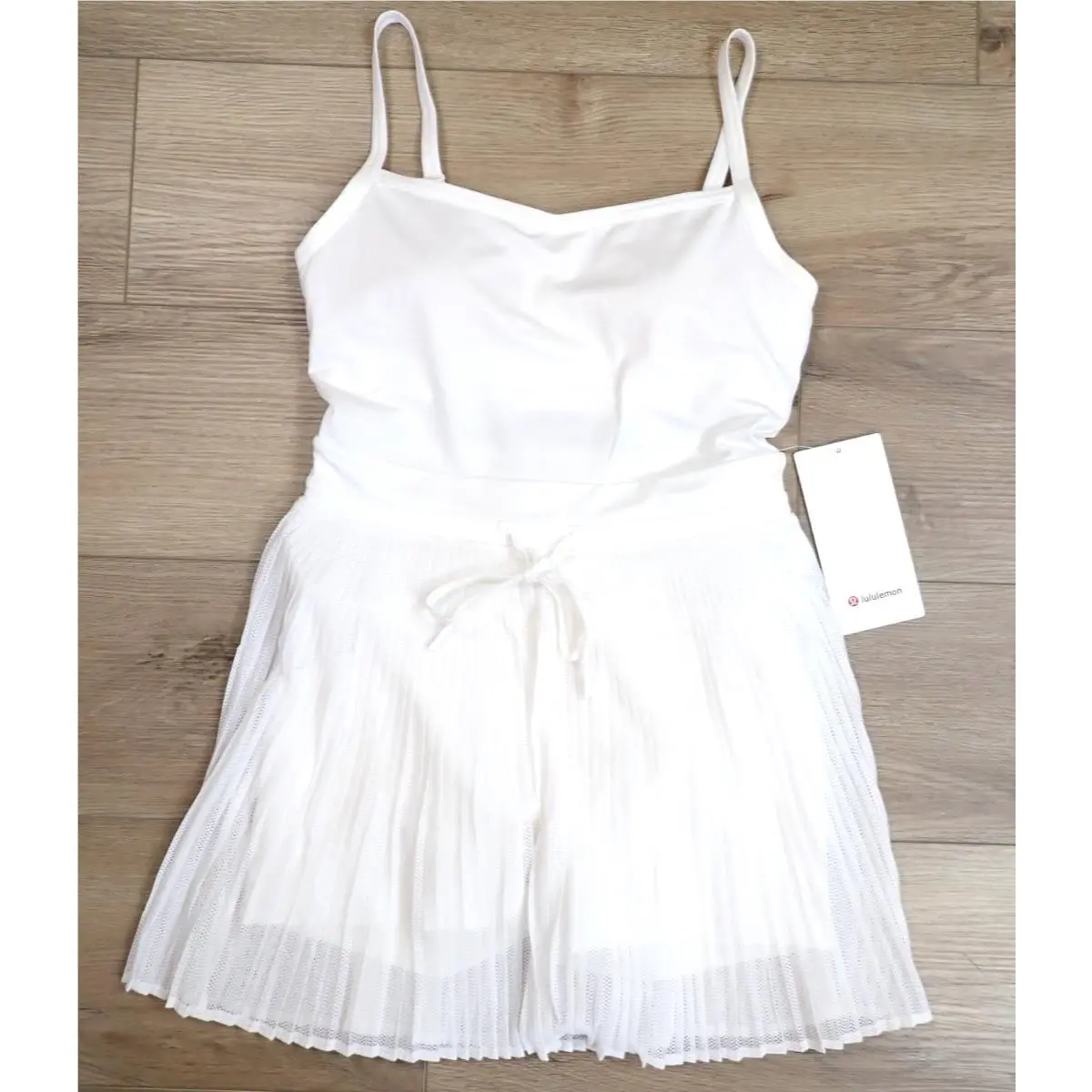 Lululemon Womens Ace Advantage Cutout Tennis Dress White Small Skirt Tight