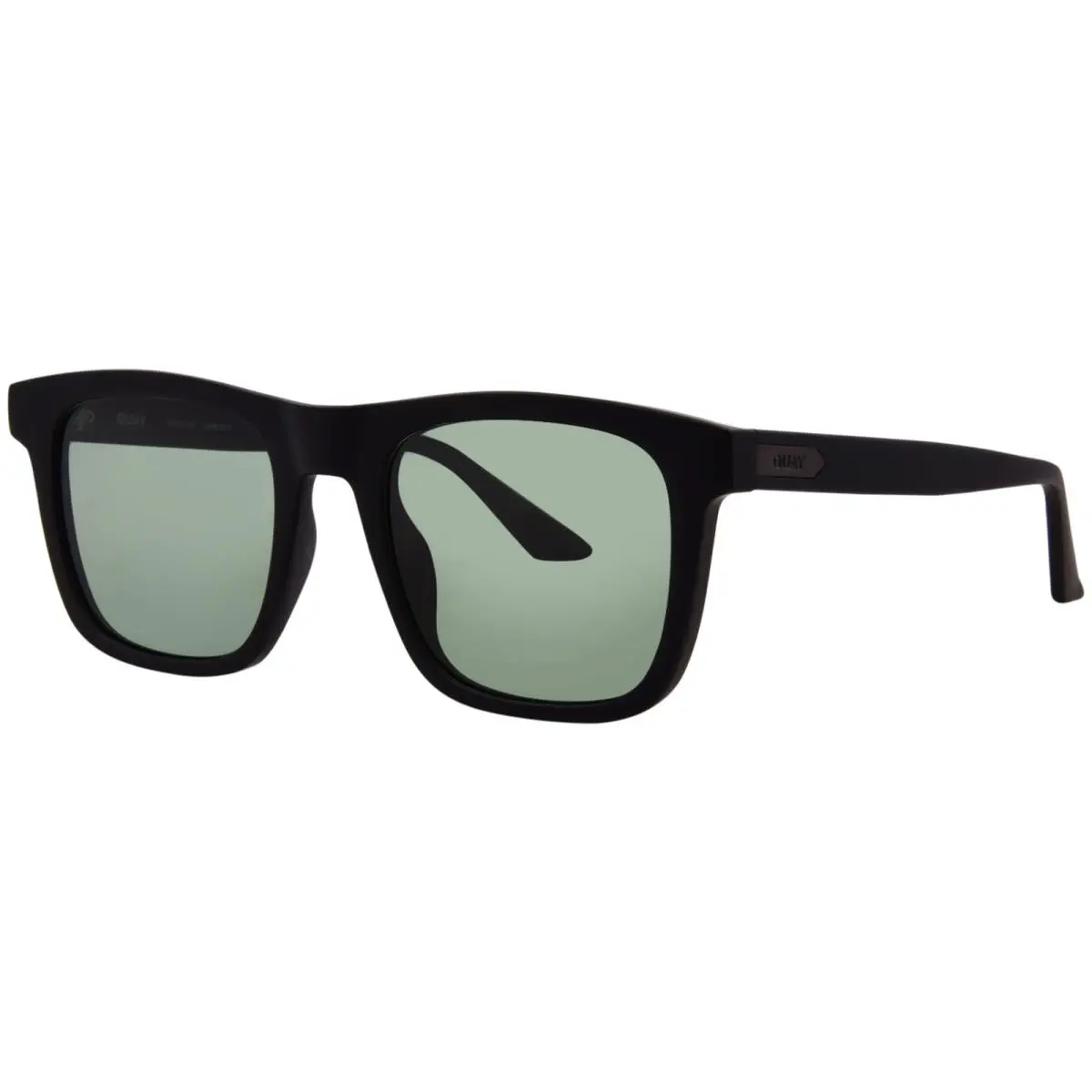 Quay Flip Side 2282 Mtblk/grnpol Sunglasses Men`s Black/polarized Green 53mm