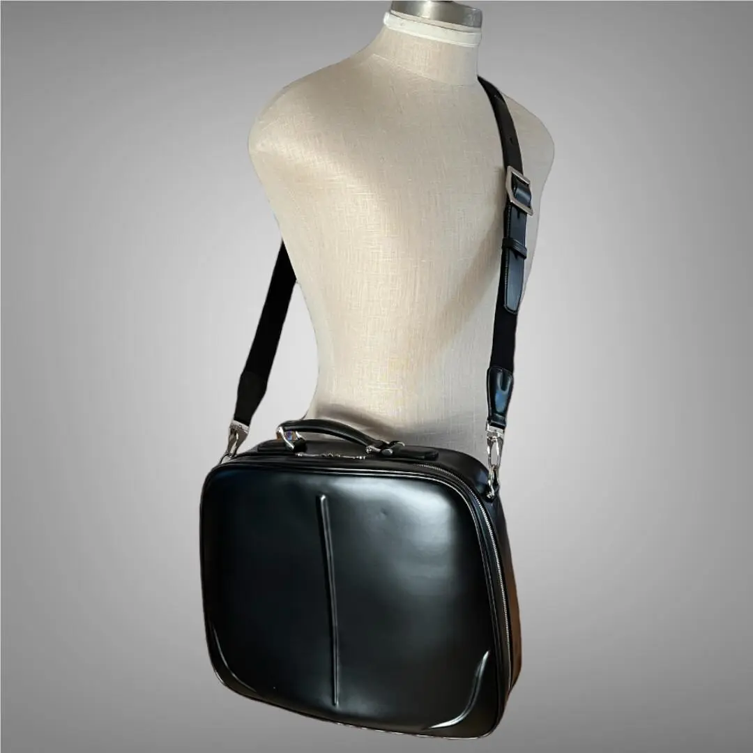 Black Label Bayamo Leather Laptop Attache Bag by Samsonite