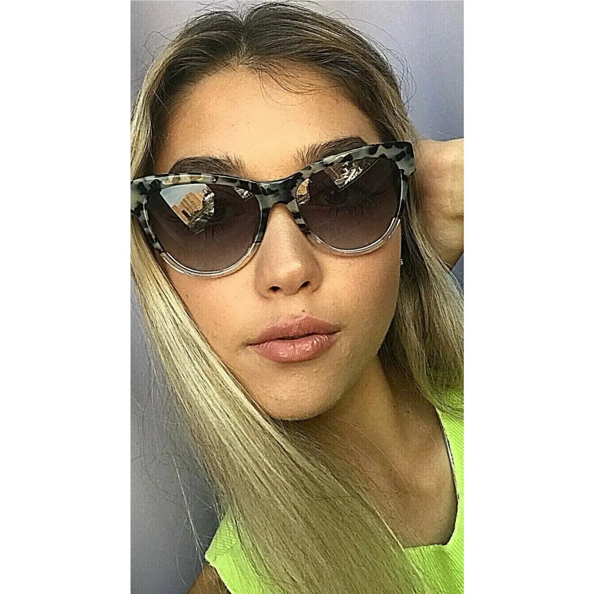 Just Cavalli JC 779S 56P 54mm Gray Havana Cat Eye Women`s Sunglasses