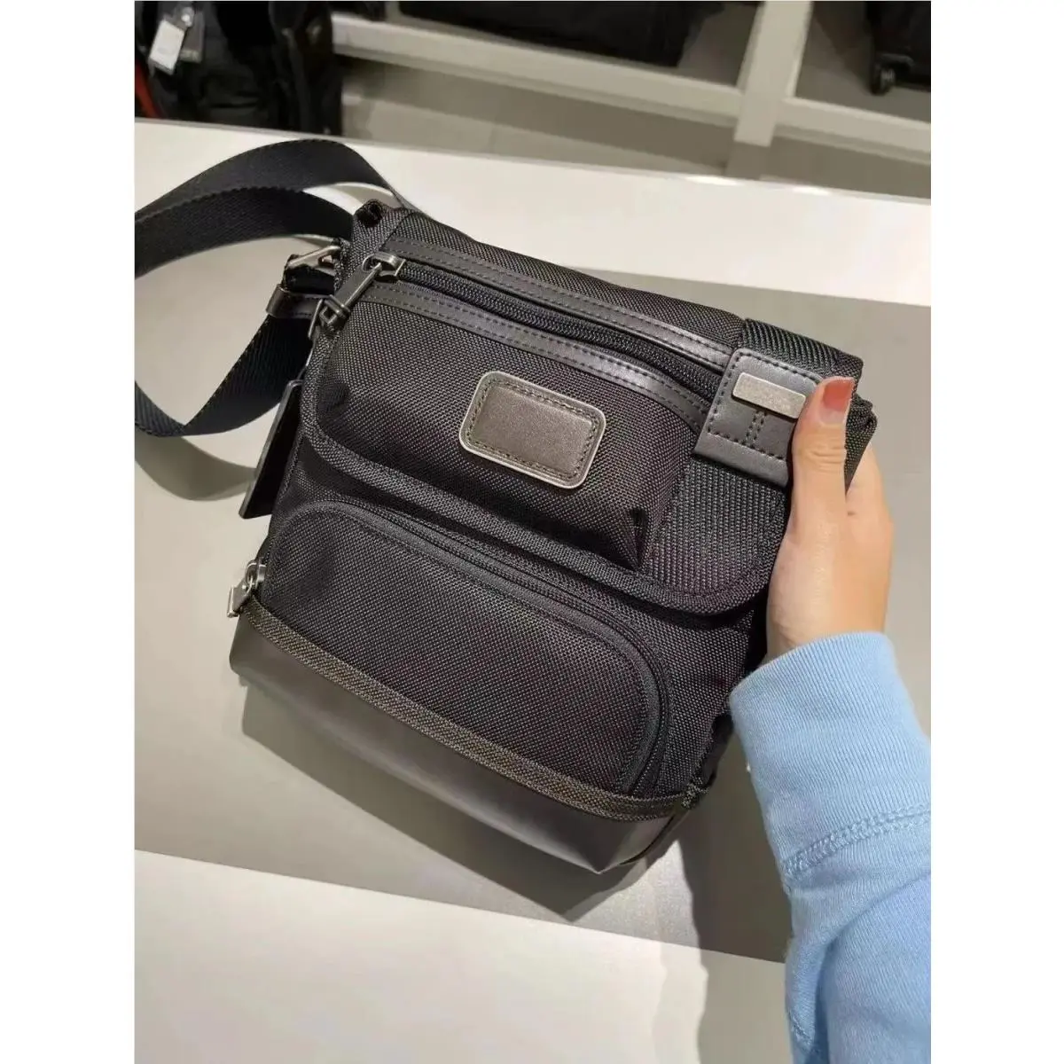 Tumi Alpha Bravo Barstow Cross Body Black Ballistic Nylon Messengr
