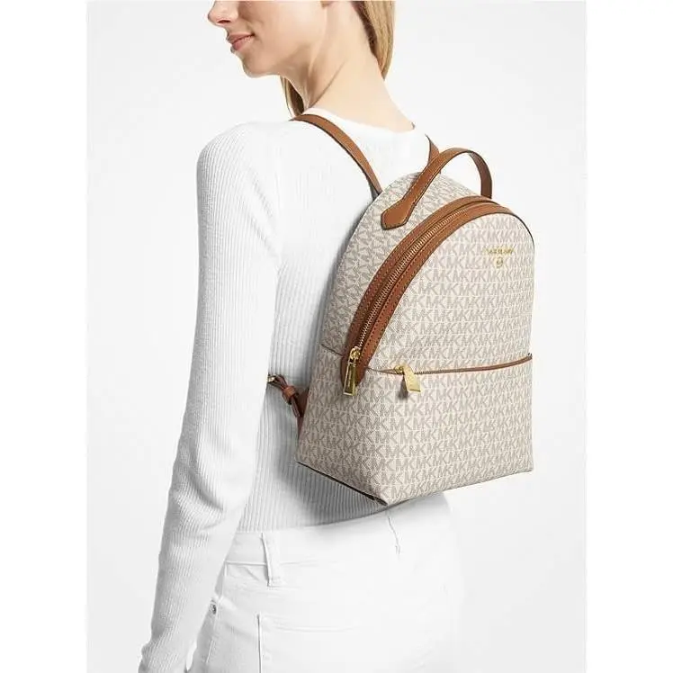 Michael Kors Women`s Backpack Medium Logo Brown or Vanilla