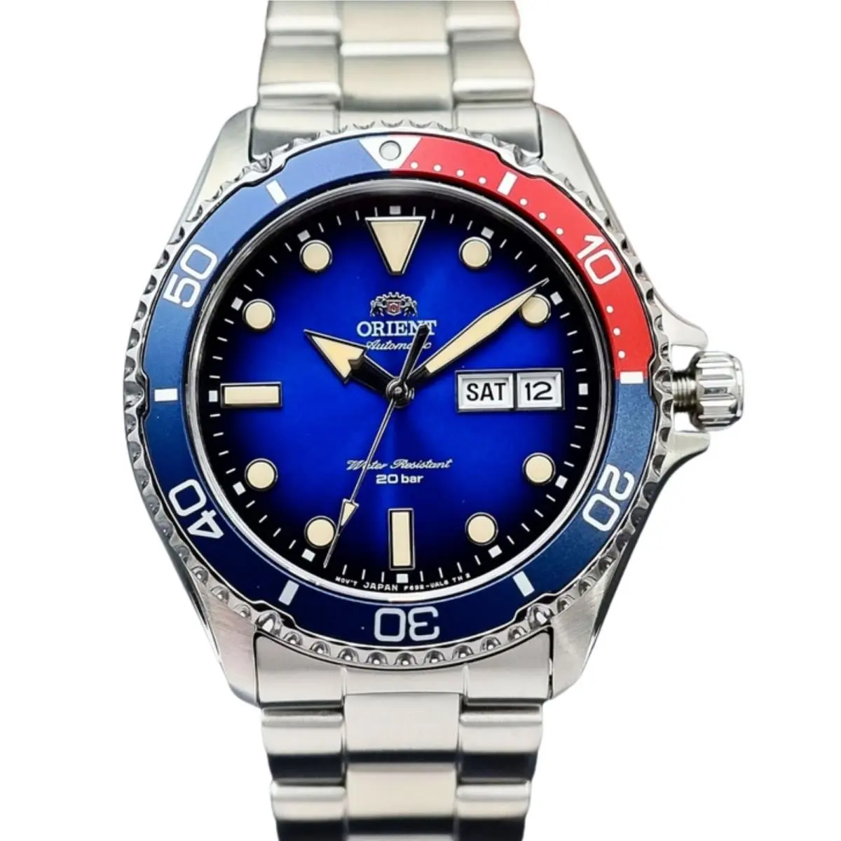 Orient Sport Mako 4 Automatic RN-AA0812L Sapphire Crystal Blue Dial Men`s Watch