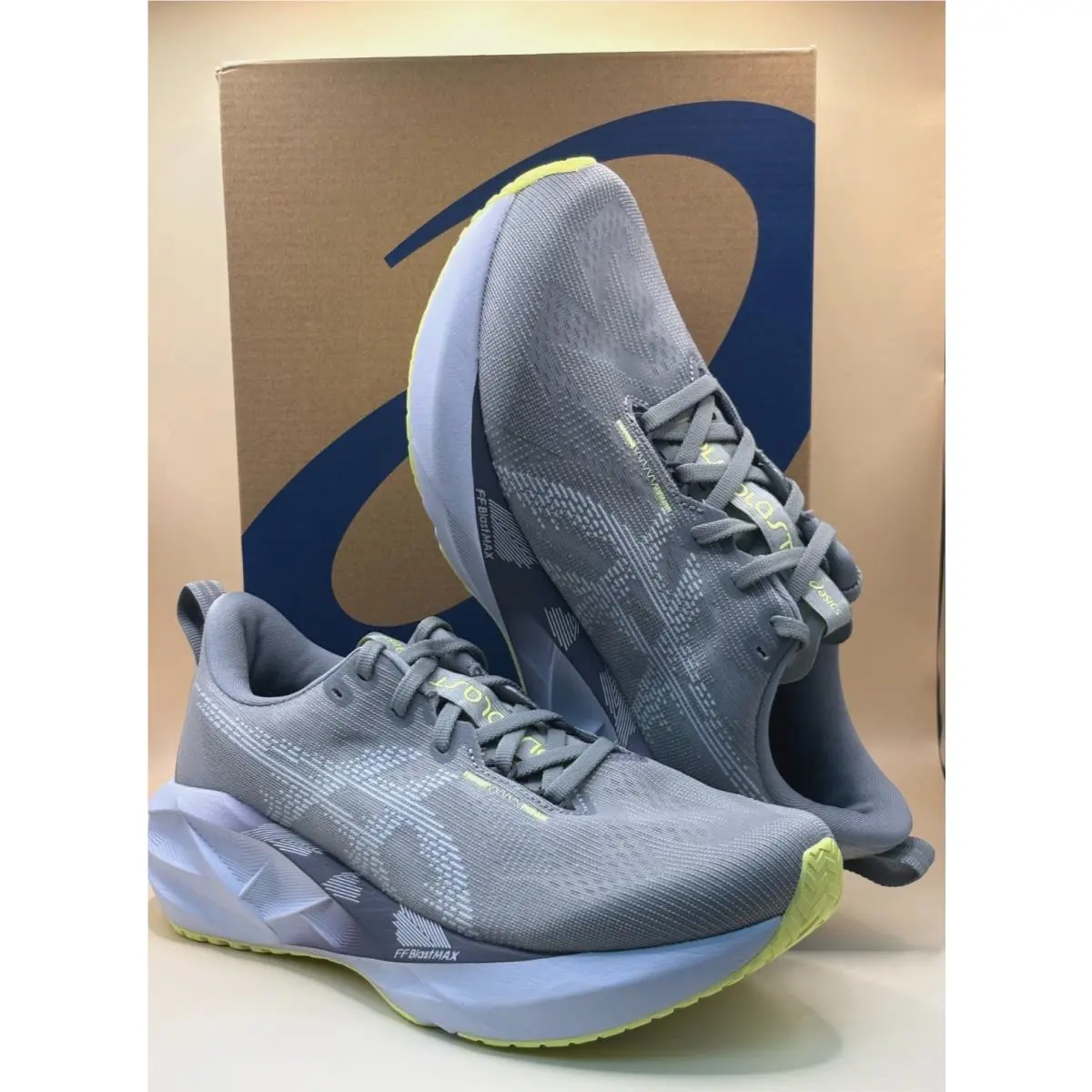 Asics Novablast 5 1012B765-020 Gravel/blue Fade Women`s Running Shoes
