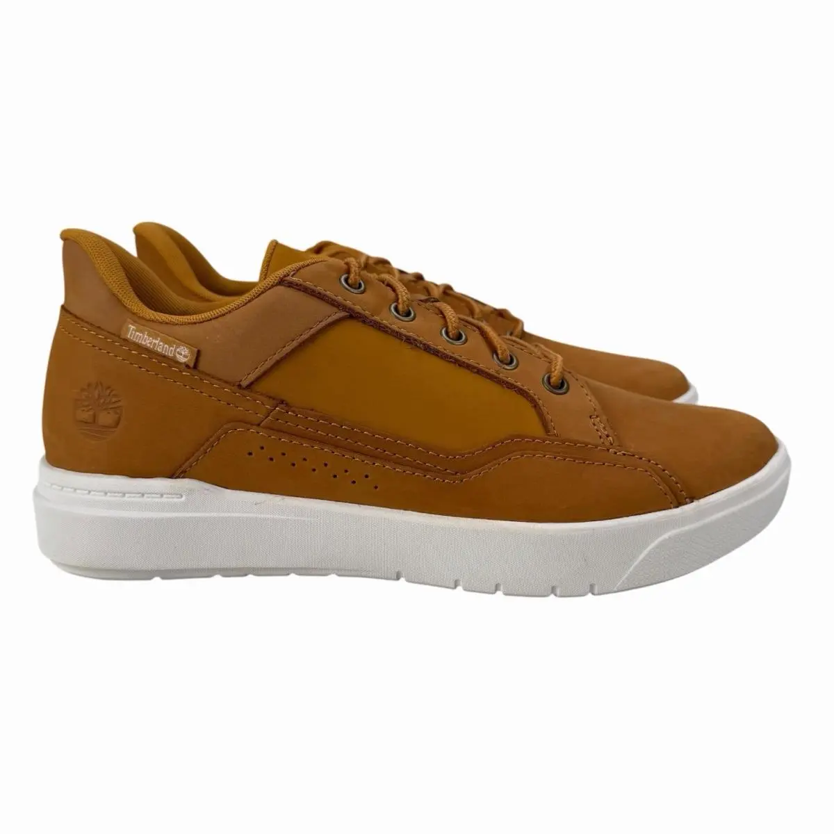 Timberland Allston Low Lace Wheat Nubuck Sneaker Shoes Men`s Size 8.5 W - Brown