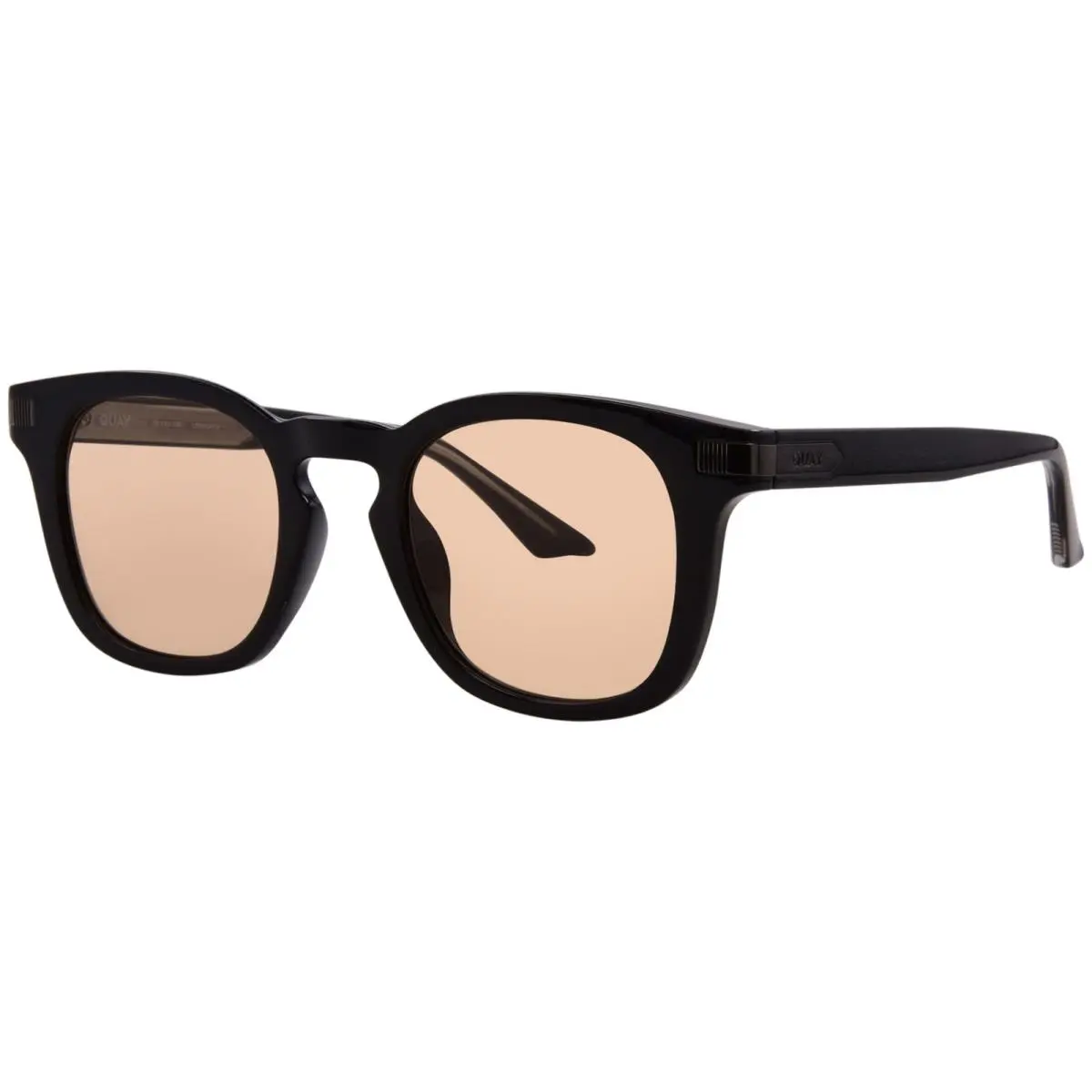Quay Weekender NO-NS-2281 Blk/tan Sunglasses Men`s Black/tan Round Shape 50mm