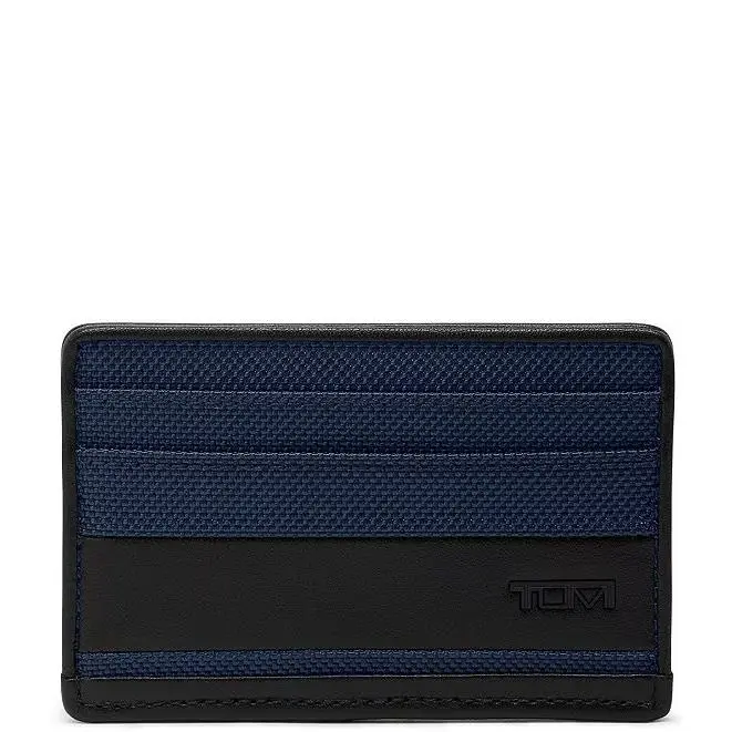 Tumi Alpha Rfid ID Lock Slim Card Case Wallet Navy 01192259NVY2-NWT
