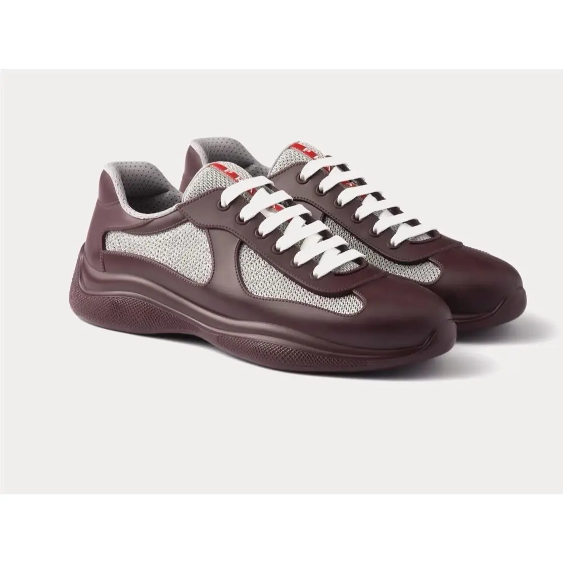 Prada America`s Cup Sneakers Amaranth Red Men’s Size US 10/EU 43