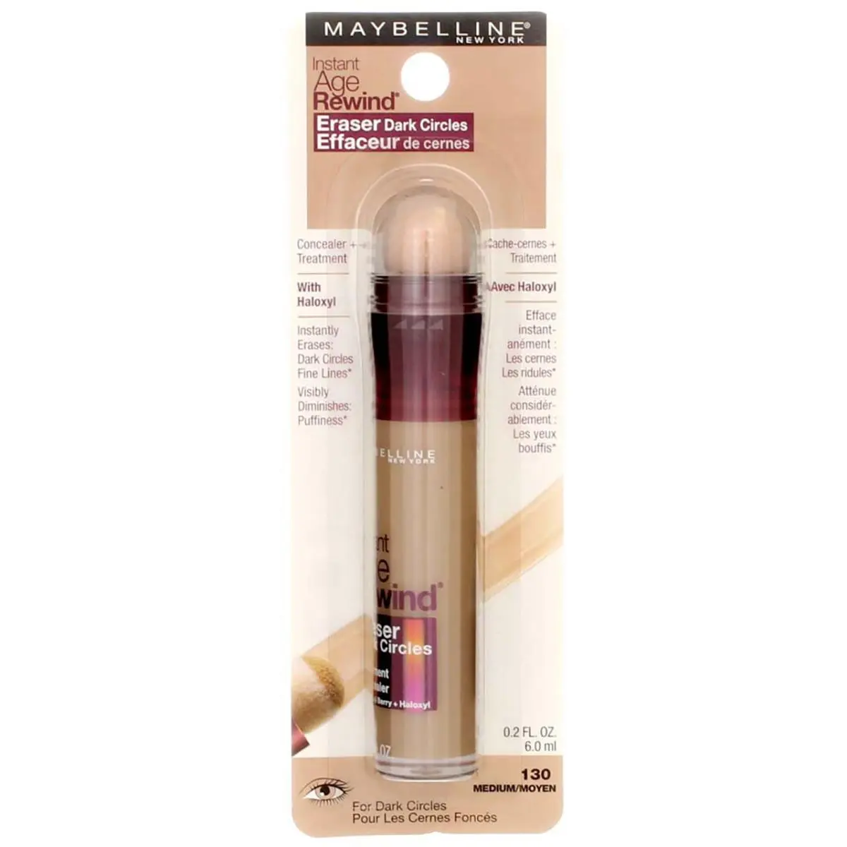 6 Pack Maybelline Instant Age Rewind Eraser Dark Circles Concealer Medium