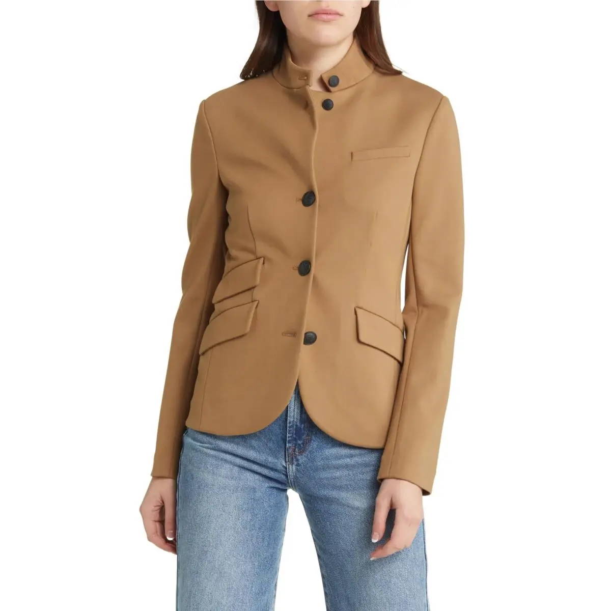 Rag Bone Slade Ponte Blazer Size 10 Camel 9H604