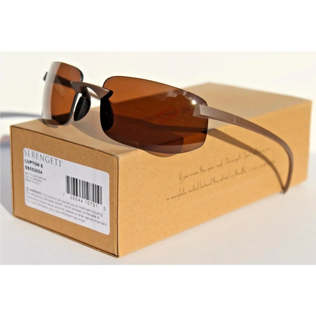Serengeti Lupton S Polarized Sunglasses Matte Brown/phd 2.0 Drivers SS552004
