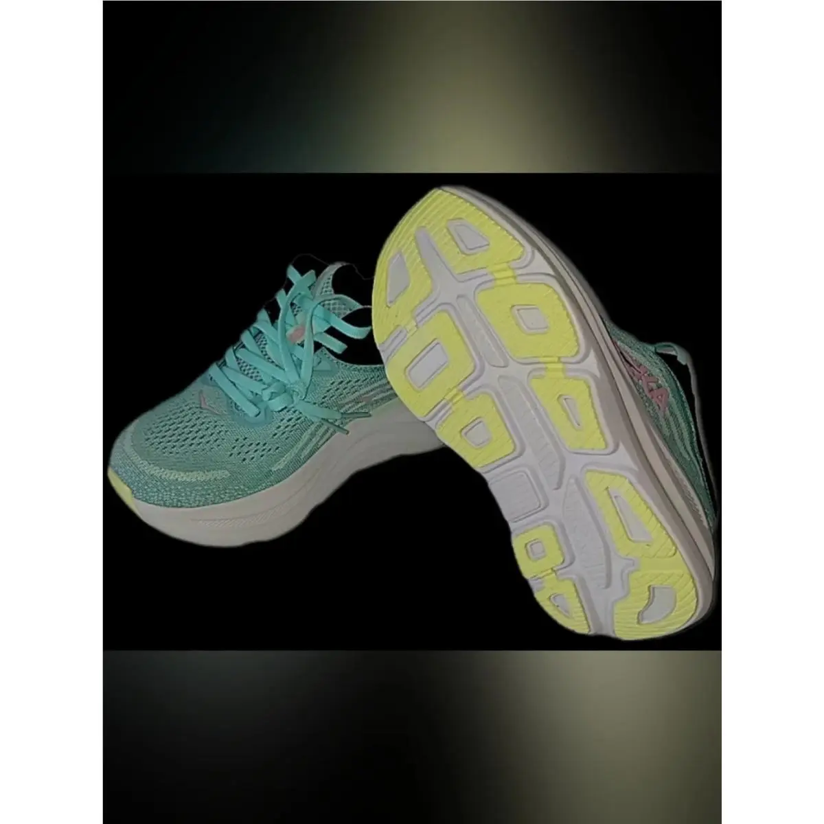 Hoka shoes - Bondi 9 - Bondi - Teal and Pink 0