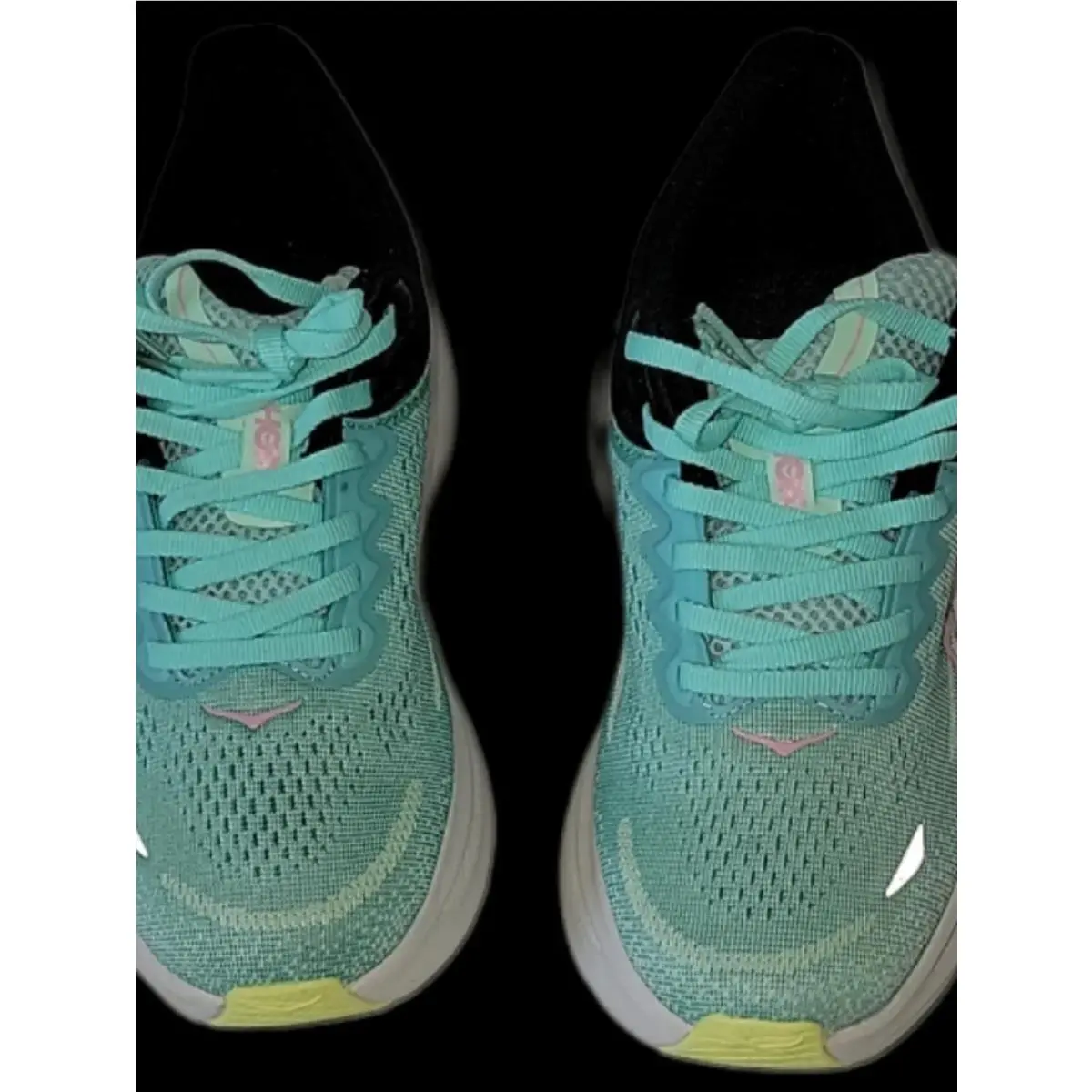 Hoka shoes - Bondi 9 - Bondi - Teal and Pink 1