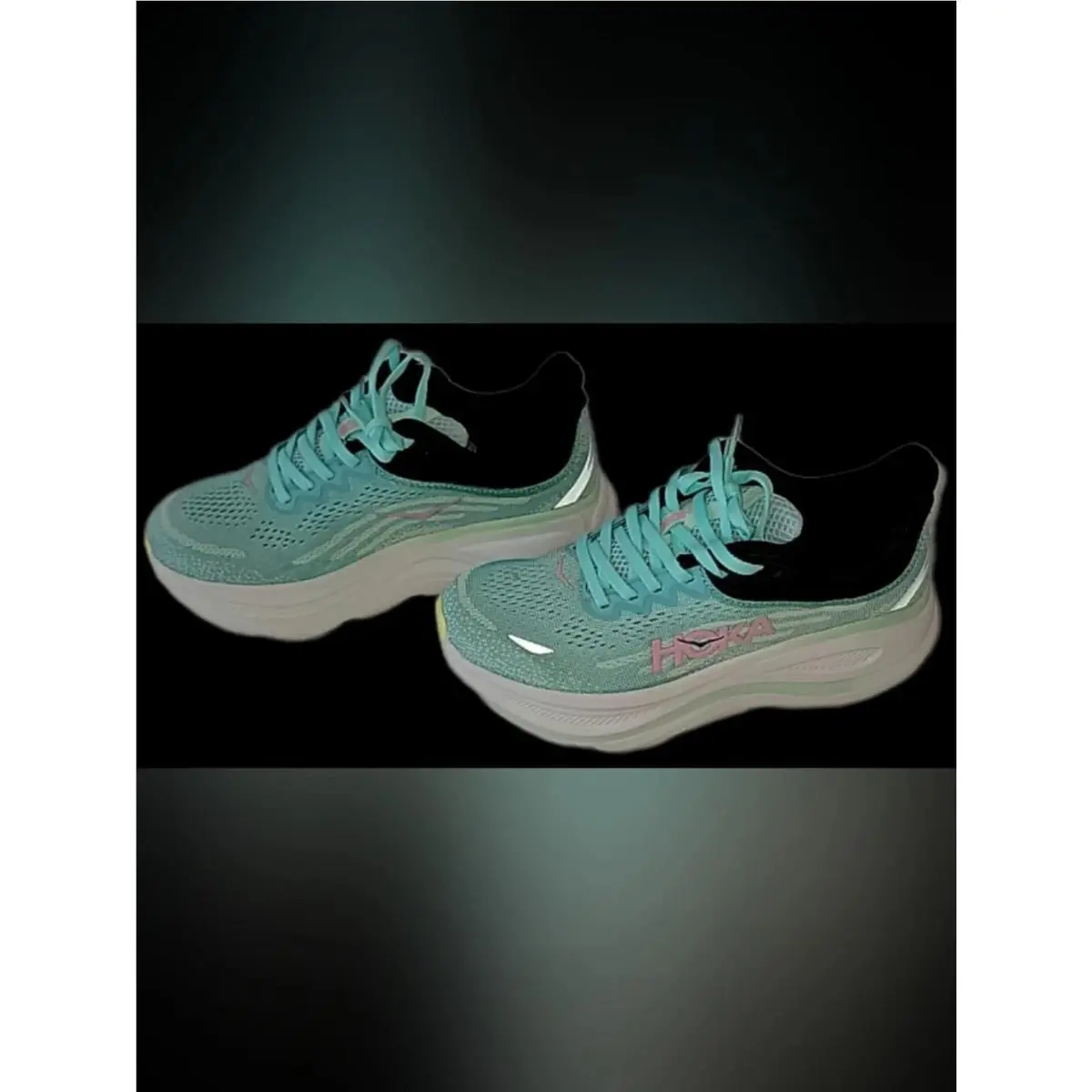 Hoka shoes - Bondi 9 - Bondi - Teal and Pink 18