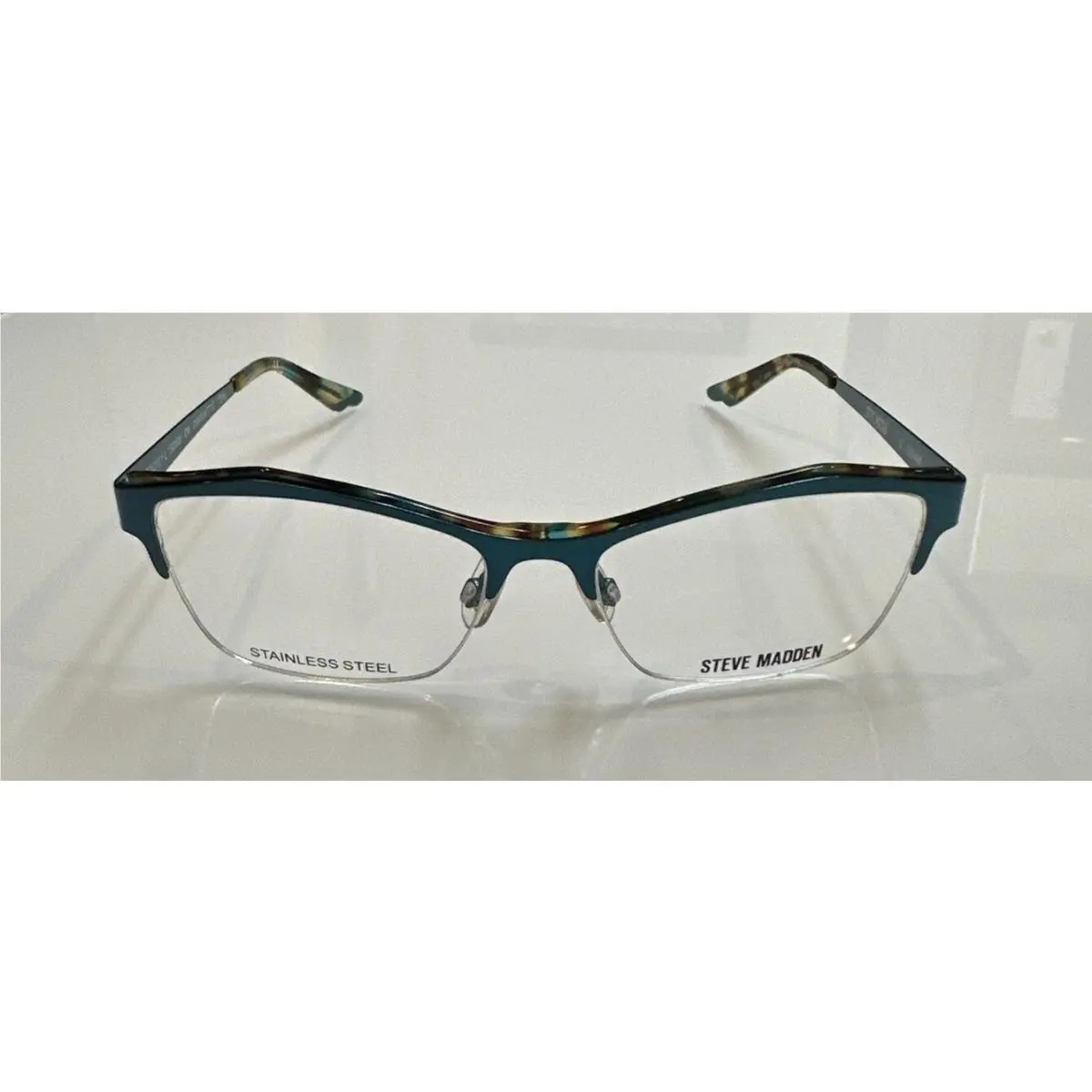Steve Madden -dramattic- Teal Tortoise - Womens Eyeglasses Frame 52/16/130