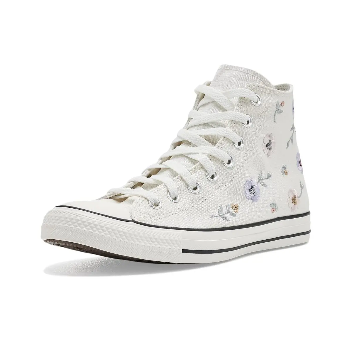 Unisex Shoes Converse Chuck Taylor All Star Sequin Flowers High-top Sneakers