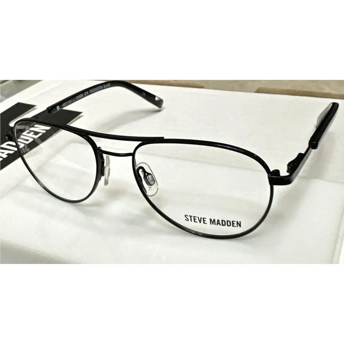 Steve Madden Tricksster Black 48-16-130 Metal Full Rim Eyeglasses Frame F03G