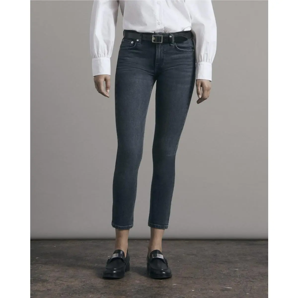 Rag Bone Cate Mid Rise Skinny Ankle Jeans Dekalb Wash Women`s 28