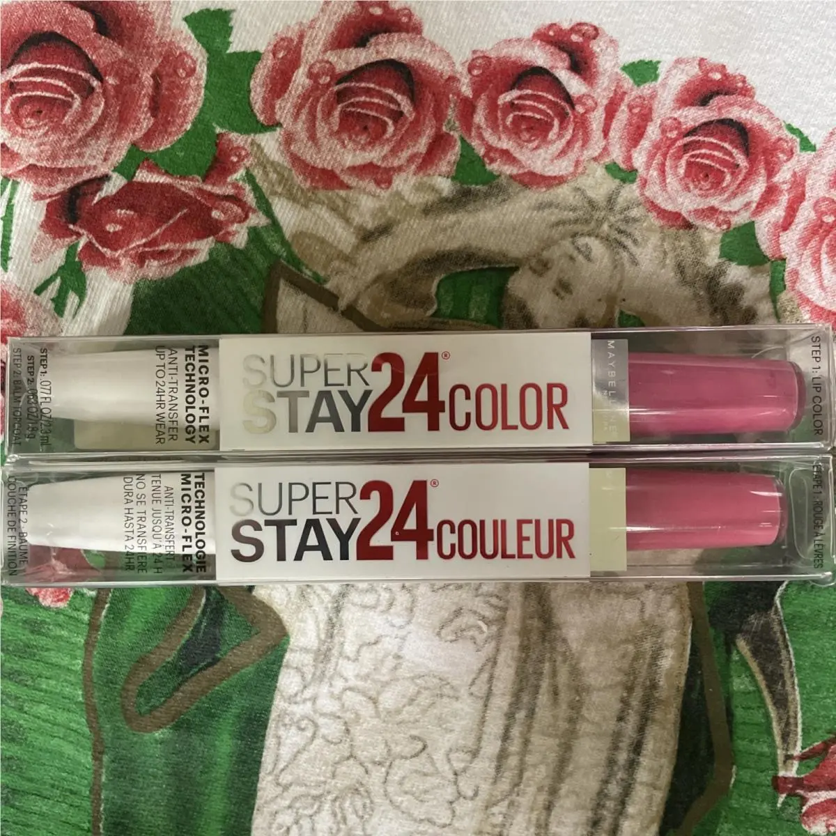 2 Maybelline 215 Pink Goes ON Superstay 24 2-Step Liquid Lipstick Retired Nip C