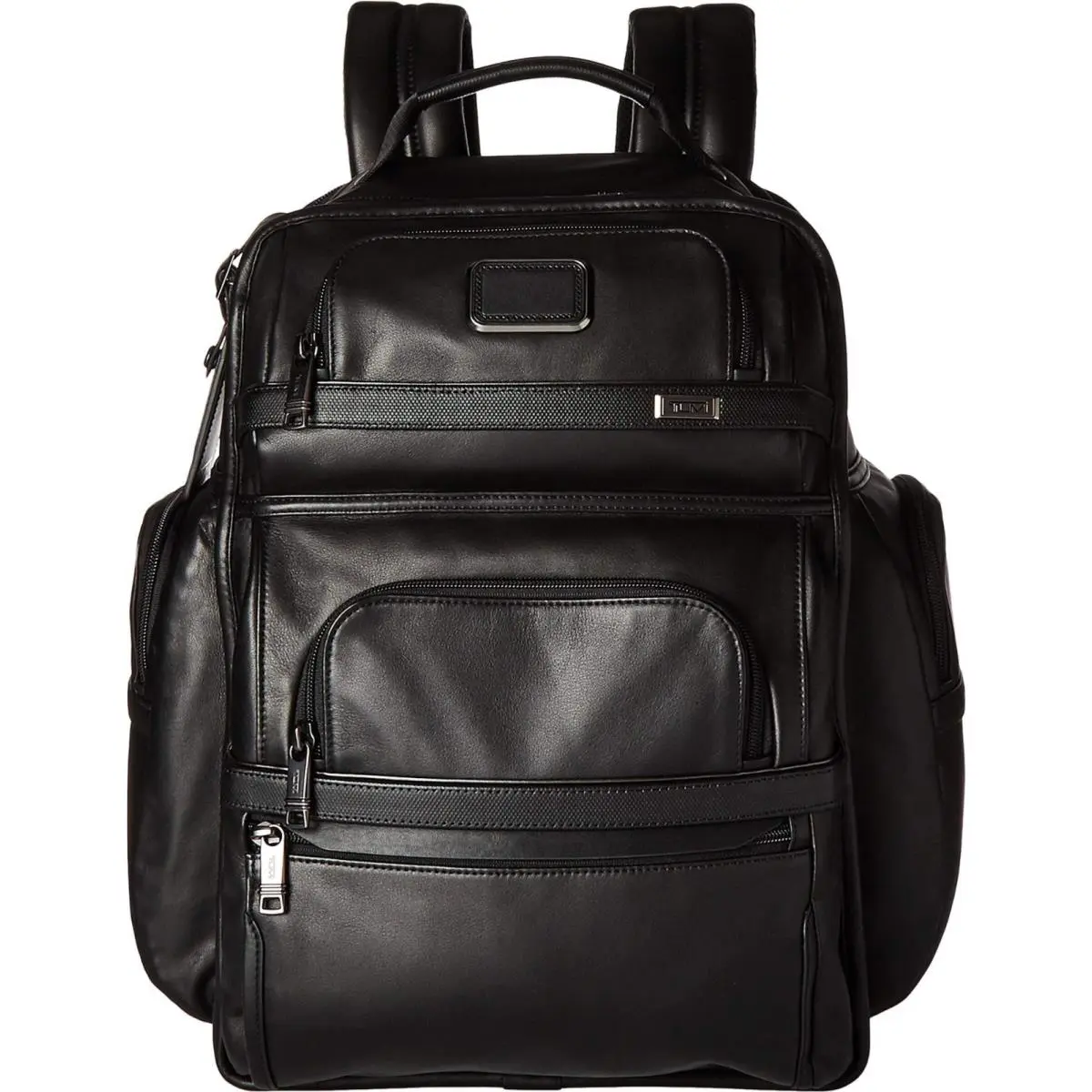 Tumi Alpha 3 Brief Pack Black Leather Laptop Backpack Fits 15 Laptop