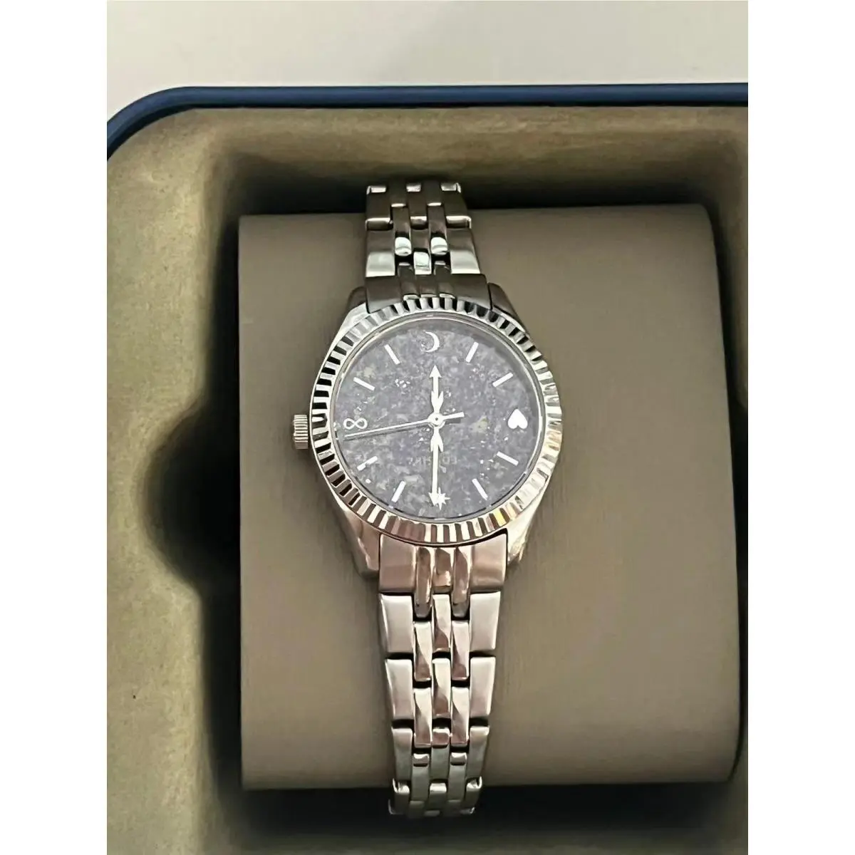 Fossil ES5061 Women`s Quartz Watch Celestial Blue Dial Wristwatch