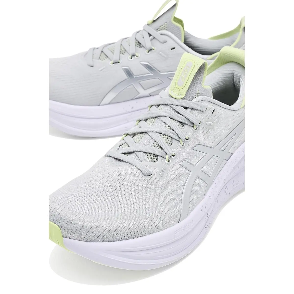 Asics shoes - Platinum/Glow Green 4