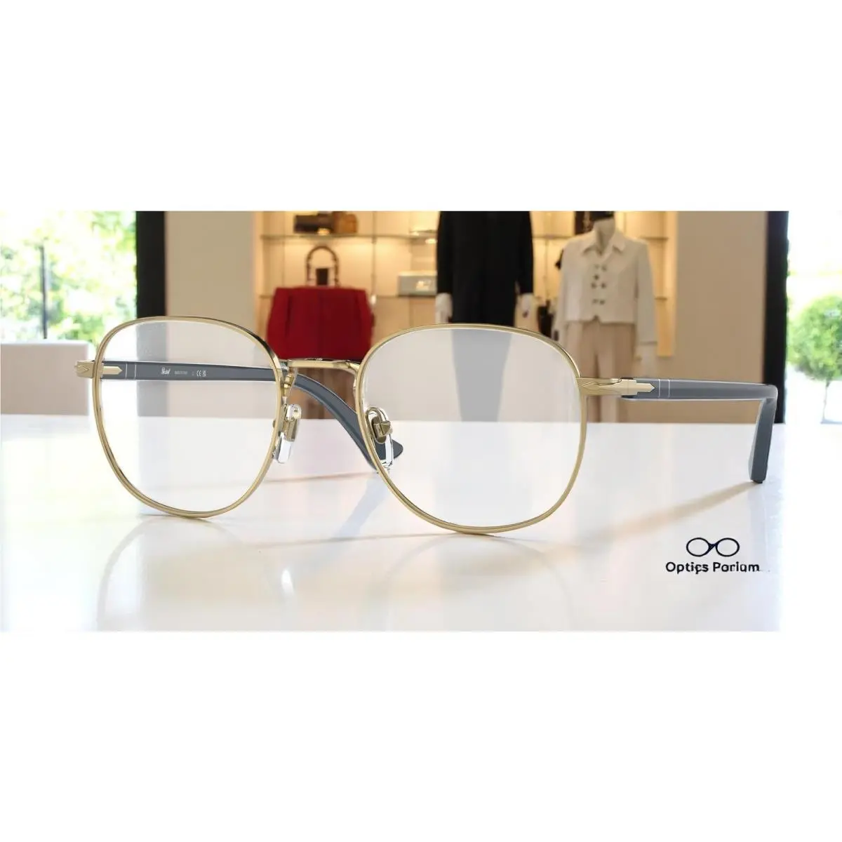 PO1007V 515 Gold Transparent 51 mm Unisex Eyeglasses by Persol