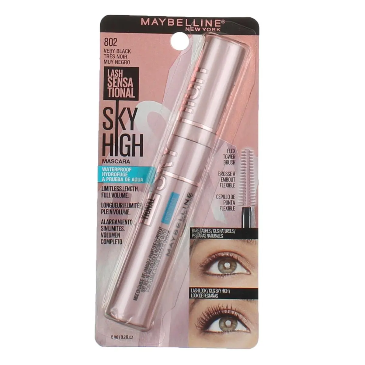 4 Pack  New York Lash Sensational Sky High Mascara Very Black by Maybelline
