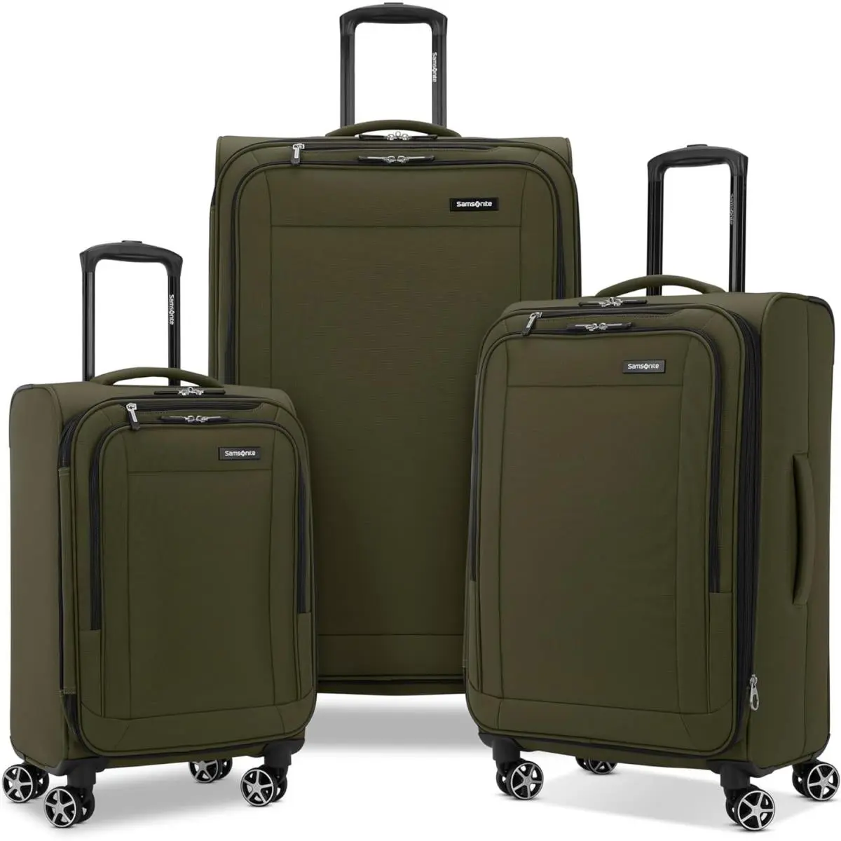 Samsonite Saire Lte Softside Expandable Luggage with Spinners 3 Pcs Olive Green