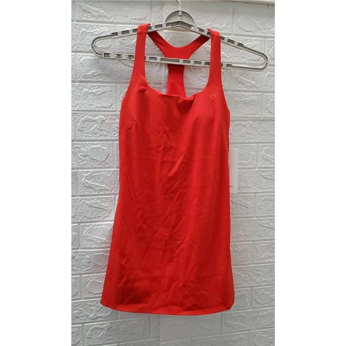 Lululemon Scoop-neck Cross Back Tight Fit Tennis Dress Red Size 8