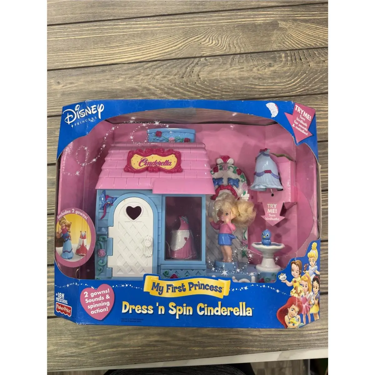 Disney Princess My First Princess Dress `n Spin Cinderella Playset Fisher-price